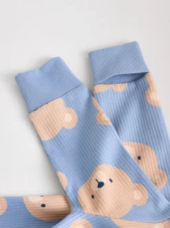 Next Brown/Marine - Lot de 3 dors-bien bébé en coton sans pieds à fermeture éclair bidirectionnelle (0mois-3ans)