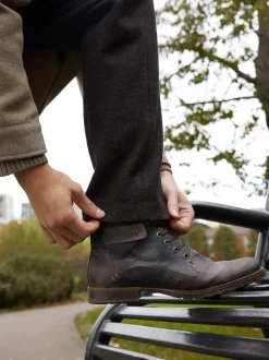 Dune London Brun clair - Coupe classique - bottines Simon en cuir robuste Discount