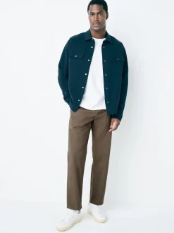 Next - Coupe fuselée régulière - Pantalon chino stretch Brun clair Clearance