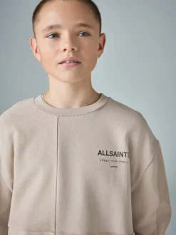 smALLSAINTS Brun clair - Ensemble sweat-shirt et joggings Underground oversize à empiècement texturé Clearance