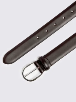 MOSS Brun foncé - Ceinture en cuir italien Discount