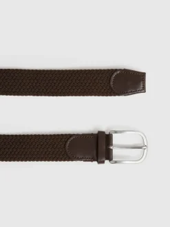 Reiss Brun foncé - Ceinture tissée Elmont Basket New