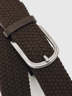 Reiss Brun foncé - Ceinture tissée Elmont Basket New