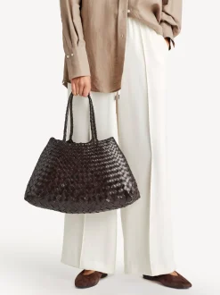 Dragon Diffusion Brun foncé - Grand sac tissé Dragon Diffus Santa Croce Hot