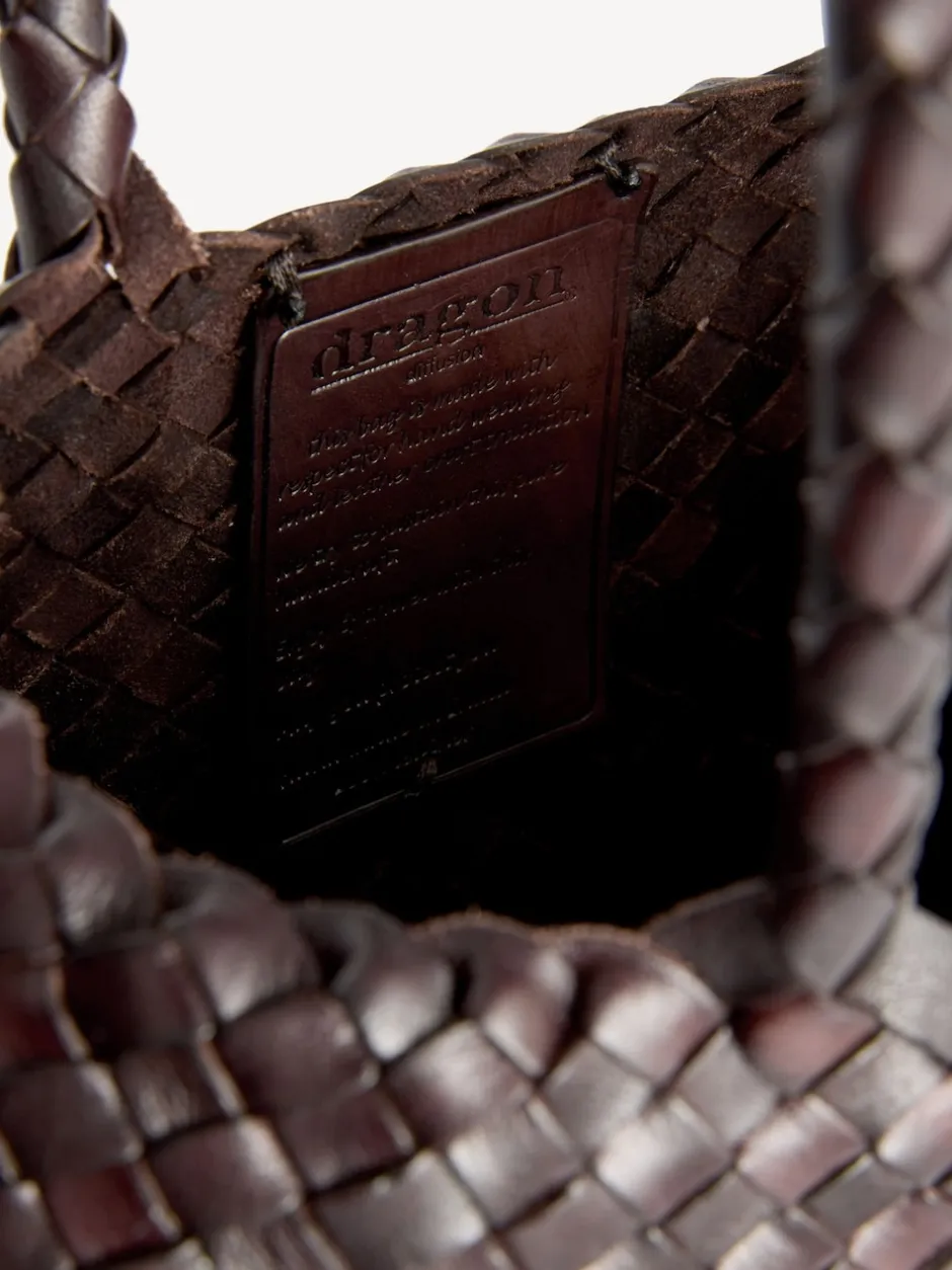 Dragon Diffusion Brun foncé - Grand sac tissé Dragon Diffus Santa Croce Hot