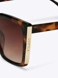 Carvela Brun foncé - Lunettes de soleil à monture carrée Discount