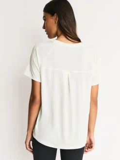 Next Brun/Crème - Lot de 2 T-shirts Active à manches courtes à Col rond Clearance