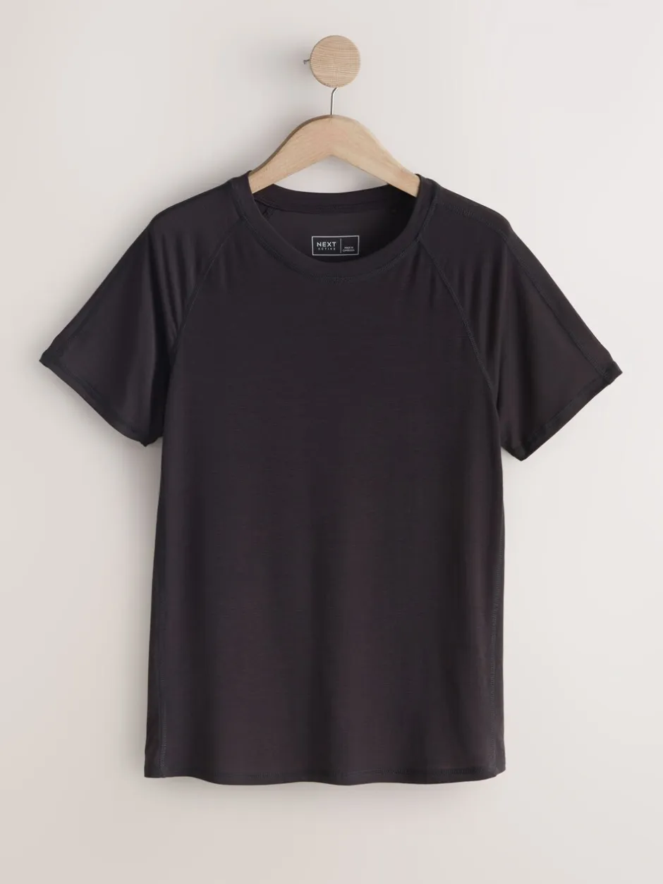 Next Brun/Crème - Lot de 2 T-shirts Active à manches courtes à Col rond Clearance