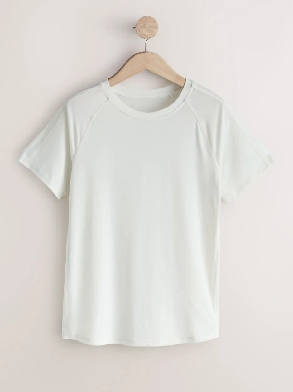 Next Brun/Crème - Lot de 2 T-shirts Active à manches courtes à Col rond Clearance