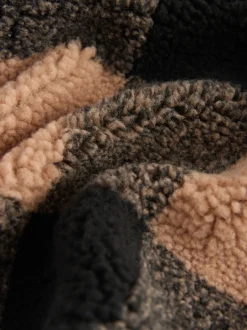 Next Buffalo Noir/Fauve - Veste-chemise à carreaux en polaire Borg (3-16ans) Sale