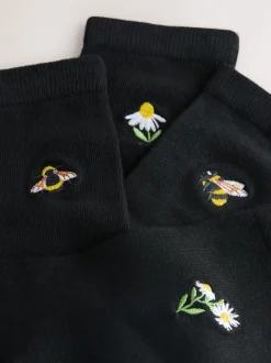Next - Chaussettes à motif brodé 4 Pack Bumble Bee Hot