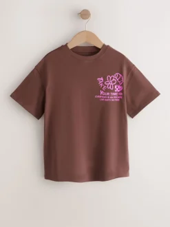 Next Café Marron Chocolat - T-shirts graphiques oversize Lot de 3 (3-16ans) Sale
