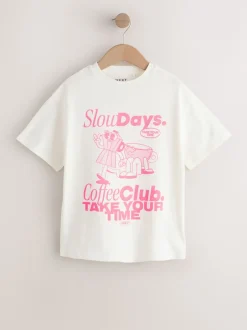 Next Café Marron Chocolat - T-shirts graphiques oversize Lot de 3 (3-16ans) Sale
