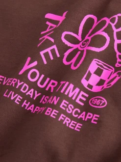 Next Café Marron Chocolat - T-shirts graphiques oversize Lot de 3 (3-16ans) Sale