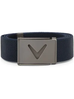 Callaway Apparel Ceinture bleue à logo en V New