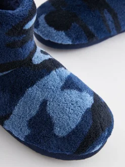 Next Camo bleu - Bottes Slipper New