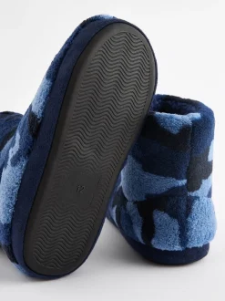 Next Camo bleu - Bottes Slipper New