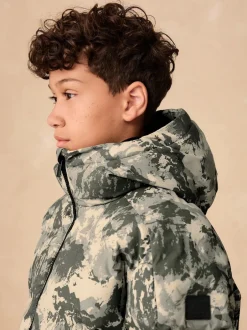 Next - Manteau rembourré doublé en micropolaire Résistant à la douche (3-17ans) Camoflauge gris