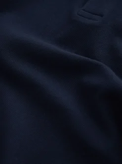 Next Canard bleu marine - Polo à manches longues en piqué New