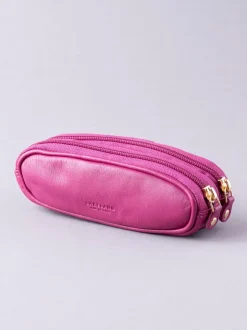 Lakeland Leather - Étui Lakeland en cuir à deux verres canneberge