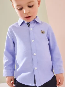 Next - Chemise Oxford à manches longues (3mths-7yrs) Caractère bleu Clearance