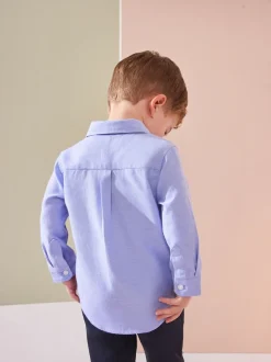 Next - Chemise Oxford à manches longues (3mths-7yrs) Caractère bleu Clearance