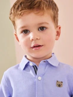 Next - Chemise Oxford à manches longues (3mths-7yrs) Caractère bleu Clearance