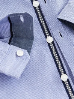 Next - Chemise Oxford à manches longues (3mths-7yrs) Caractère bleu Clearance