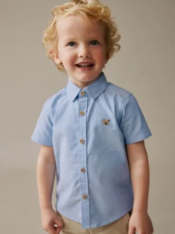 Next Caractère bleu - Chemise Oxford à manches longues (3mths-7yrs) Clearance