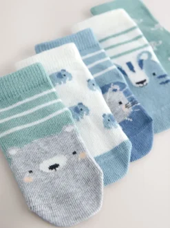 Next Caractère bleu - Lot de 5 chaussettes pour bébé (0mois-2ans) Sale