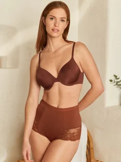 Next Caramel Nude - Imprimé Gainant Culotte brésilienne dos lacé 2 Lot Outlet