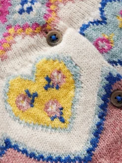 Boden Cardigan Heart Edie Fair Isle