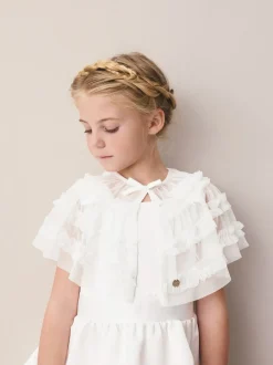 Laura Ashley Cardigan cape en maille de demoiselle d’honneur à volants Outlet