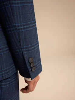 Next - Veste de costume (3-16ans) Carreaux bleu/bleu marine Sale