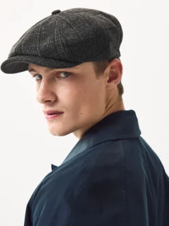 Next Carreaux gris foncé - Chapeau de garçon de baker Outlet