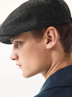 Next Carreaux gris foncé - Chapeau de garçon de baker Outlet