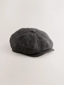 Next Carreaux gris foncé - Chapeau de garçon de baker Outlet