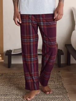 Next Carreaux gris/rouge bordeaux - Pyjama confortable à manches courtes Motionflex Clearance