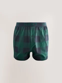 Next Carreaux marine/bordeaux - Lot de 5 boxers amples Best