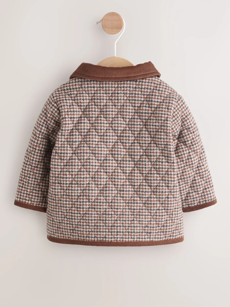 Next Carreaux Marron Heritage - Veste matelassée à col en velours côtelé pour bébé (0mois2ans) Hot