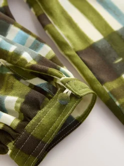 Next - Chemisier manches longues à col V Carreaux vert/écru Hot