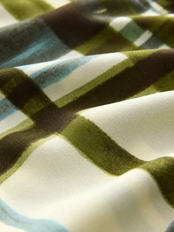 Next - Chemisier manches longues à col V Carreaux vert/écru Hot