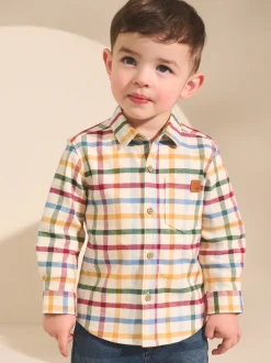 Next Carreaux vichy écru vif - Chemise Personnage Manches longues (3mois-7ans) Clearance