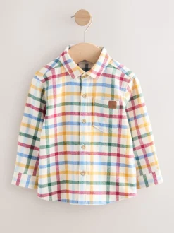 Next Carreaux vichy écru vif - Chemise Personnage Manches longues (3mois-7ans) Clearance