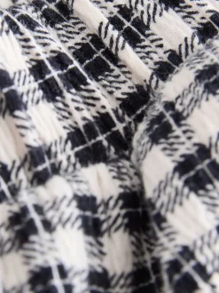 Next Carreaux vichy noir/blanc - Pantalons Jambe large Texture (3-16ans) Outlet