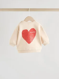 Next Casse-cœur neutre/rouge - Ensemble Sweat-shirt et Leggings bébé (0mois-2ans) Best