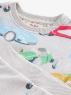 Next Cath Kidson Rouge/Écru Blanc Cars - Pyjama simple en laine polaire Clearance