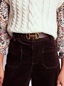 Boden Ceinture Iris en cuir à bordure snaffle Clearance