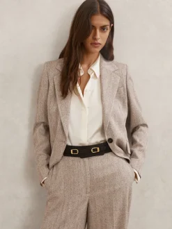 Reiss Ceinture corset Petula à double boucle en daim New