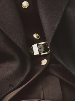 Reiss Ceinture en cuir à boucle incurvée Hazel New